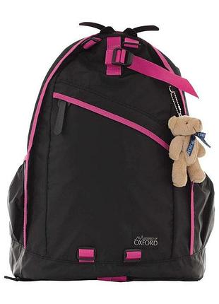 Рюкзак oxford 551641 хо13 черно розовий 35х16х46 см