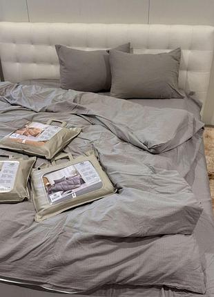Муслінова постільна білизна жатка mallory home сірий