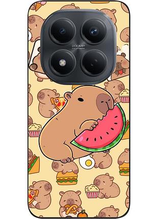 Силиконовый чехол epik для xiaomi redmi note 15 pro 4g с картинкой капибара и арбуз