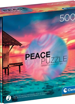 Пазл clementoni peace collection живіть сьогоденням 500 ел