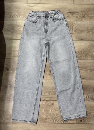 Сірі джинси zara wide leg