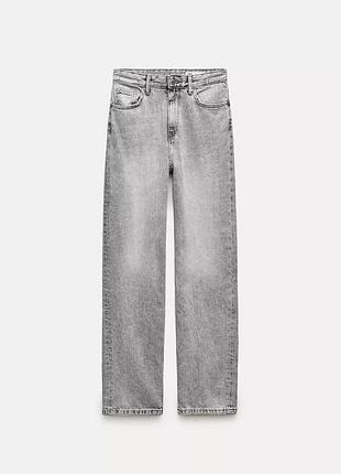 Сірі джинси zara wide leg 7