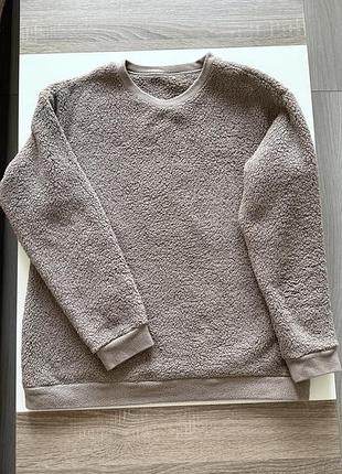 Uniqlo флісова кофта light pile-lined fleece, m, коричнева