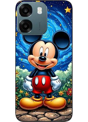 Чехол силиконовый epik для oppo a6 с изображением микки маус под звездным небом