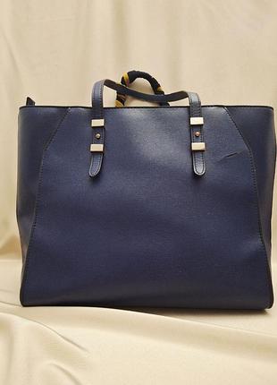 Синяя сумка-шопер guess amorette pochette оригинал 9