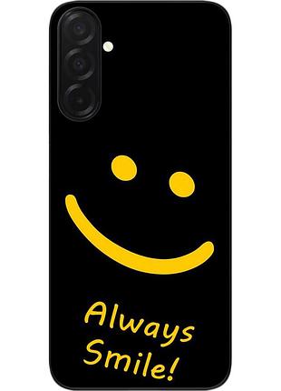 Чехол силиконовый epik для samsung galaxy a27 5g с изображением с надписью always smile