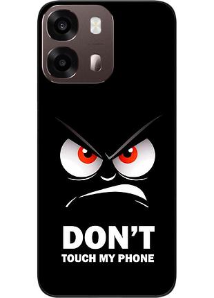 Чехол силиконовый epik для oppo a6s с принтом не трогай мой телефон