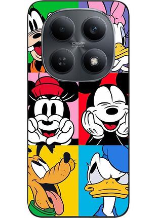 Чехол силиконовый epik для xiaomi redmi note 15 4g / 5g с изображением микки и друзья яркие эмоции