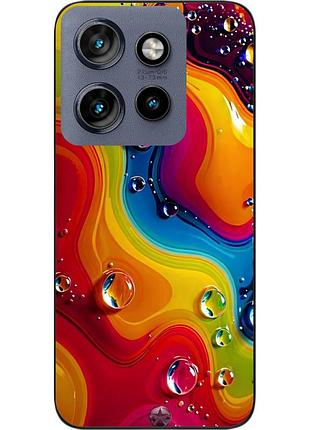 Чехол силиконовый epik для motorola edge 60 neo с изображением радужный поток