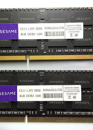 Пара 16 гб (8гбx2) ddr3 1.35в 1600 мгц cl11 1.35v оперативна пам'ять 16 гб ддр3 1600 мгц для ноутбука