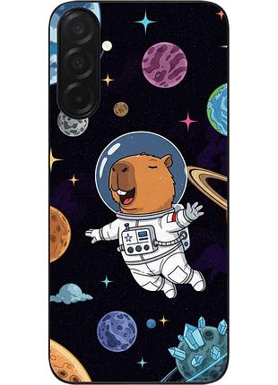 Силиконовый чехол epik для samsung galaxy a27 5g с картинкой капибара космонавт