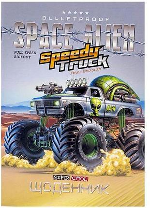 Дневник а5 "space alien", 40л скоба/ вд-лак, мягкая обложка (1+1)