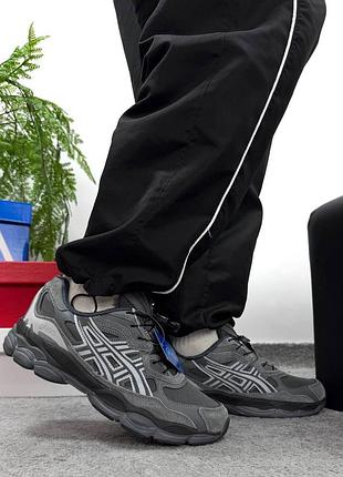 Утеплені зимові чоловічі кросівки asics gel-nyc winter termo grey асікс сірого кольору термо
