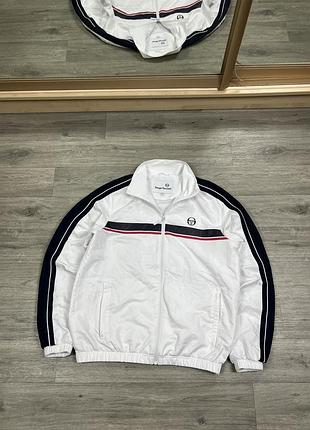 Спортивная кофта олимпийка маfeature sergio tacchini оригинал мужская белая мастерка серджио тачини m