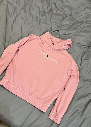 Tommy hilfiger жіночий худи в рожевому кольорі, дуже в гарному стані