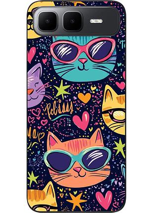Чехол силиконовый epik для infinix smart 10 plus (x6725b) с принтом радужные котята