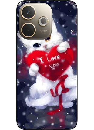 Силіконовий чохол epik для oppo a5 pro з принтом котик із серцем