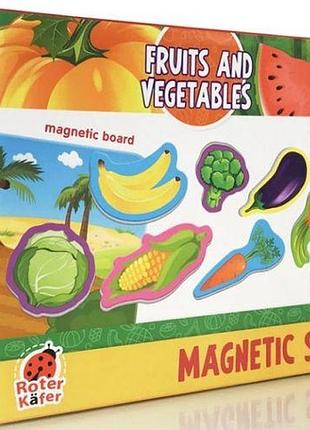 Игра настольная магнитная "vegetables and fruits" рус