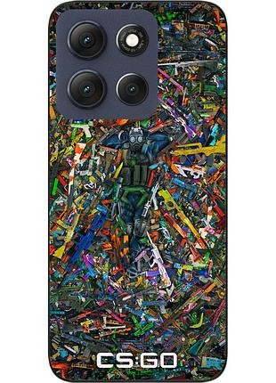 Силиконовый чехол epik для motorola g86 5g с рисунком cs go guns