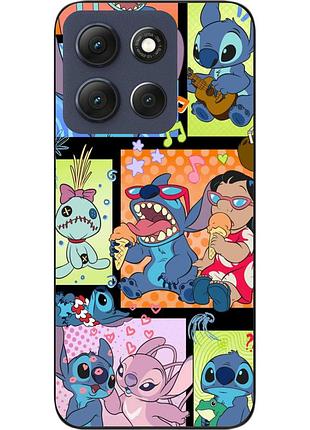 Чехол силиконовый epik для motorola g86 5g с изображением комиксы о стиче