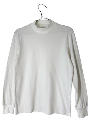 Белый лонгслив водолазка uniqlo