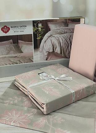 Постельное белье cotton box сатин delux семейный размер betula pudra