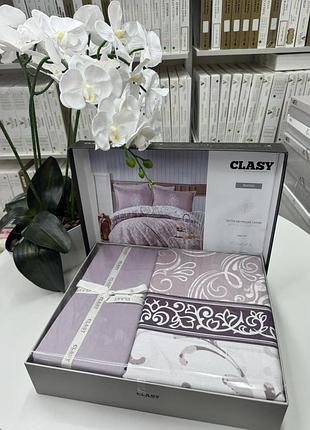 Постільна білизна clasy сатин де люкс євро розмір 200 на 220 см rodisa