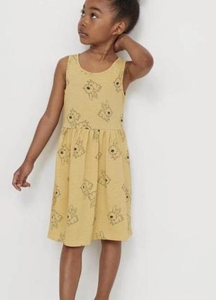 Детский жёлтый сарафан для девочки h&m размер 140 2