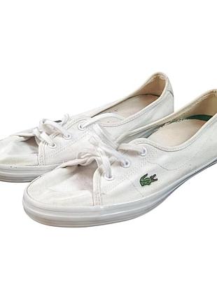 Кеди жіночі білі lacoste, розмір 40,5