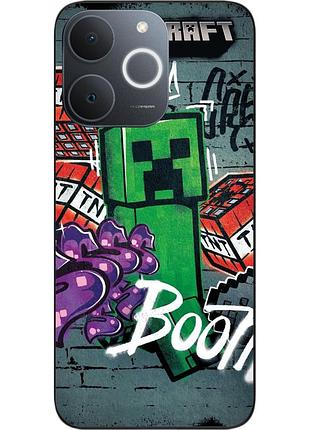 Чохол силіконовий epik для realme note 70 з принтом minecraft крипер бум