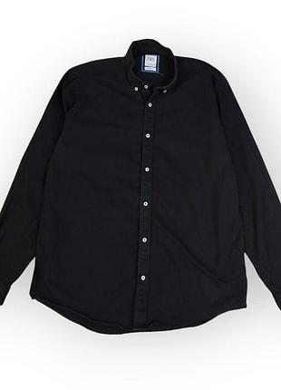 Сорочка чоловіча чорна з довгим рукавом zara, розмір xl, бавовна