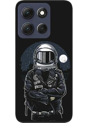 Силиконовый чехол бампер epik для motorola g86 5g с картинкой космонавт и луна