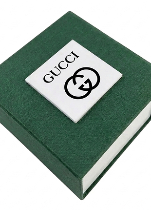 Подарункова упаковка - коробка для годинників, gucci (гуччі), зелений з білим ( ibw108-7go )