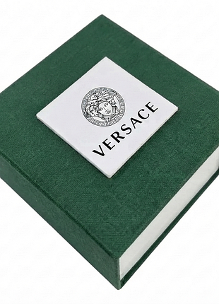 Подарочная упаковка - коробка для часов, versace зеленая с белым ( ibw108-18go )
