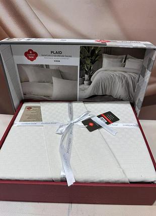 Постільна білизна жакард ранфорс cotton box полуторний розмір krem