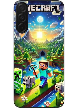 Чехол силиконовый epik для samsung galaxy a27 5g с принтом minecraft приключение стива