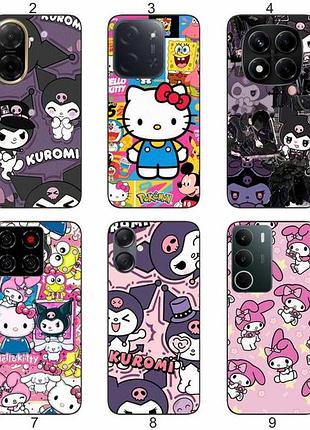 Силиконовый чехол куроми kuromi хелло китти для samsung xiaomi iphone realme vivo zte oppo motorola nokia tecno infinix poco