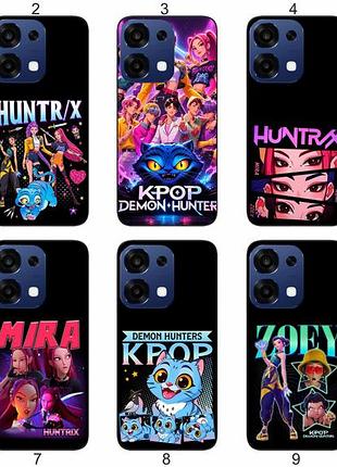 Силиконовый чехол kpop demon hunters для oppo a6 pro кей-поп дизайн