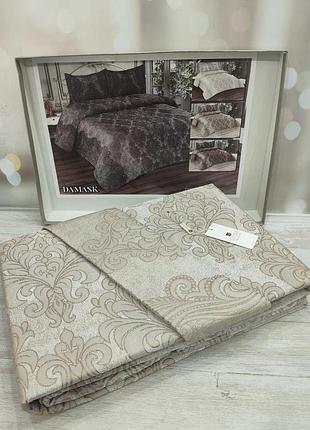 Гобеленовое покрывало с наволочками moda box евро размер 240 на 260 см damask