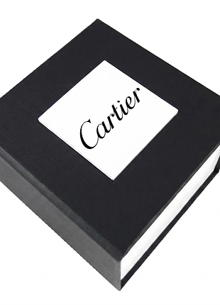 Подарочная упаковка для часов cartier, коробка-футляр с подушкой, черная с белым ( ibw108-17bo )
