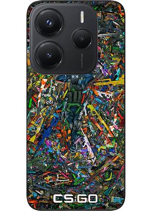 Силіконовий чохол epik для xiaomi redmi note 14 4g з картинкою cs go guns