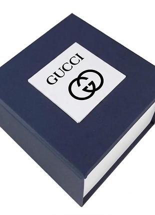 Подарункова упаковка - коробка для годинників, gucci (гуччі), синій з білим ( ibw108-7zo )