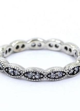 Серебряное кольцо пандора р. 16,5, 18 pandora мерцающие листья