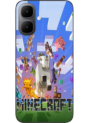 Силиконовый чехол epik для infinix smart 10 (x6725) с принтом майнкрафт