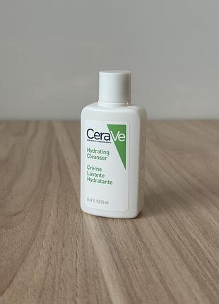 Зволожувальна очищувальна емульсія cerave hydrating cleanser 20 мл, мініатюра, пробник