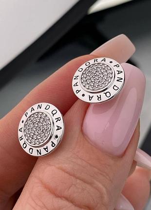 Серебряные серьги пусеты с родием 0871.10р