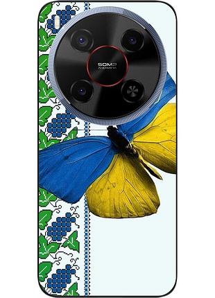 Силиконовый чехол epik для zte nubia v70 max с принтом патриотическая бабочка
