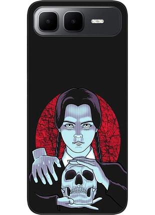 Силиконовый чехол epik для infinix smart 10 plus (x6725b) с принтом венсдей с черепом