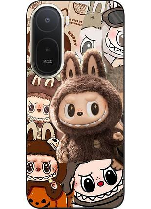 Силиконовый чехол epik для xiaomi redmi a7 pro с принтом лабубу коричневый
