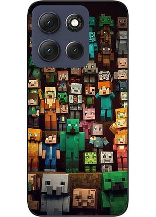 Чохол силіконовий epik для motorola g86 5g з принтом minecraft світ блоків